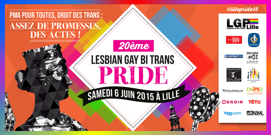 Affiche de la Gay Pride de Lille 2015