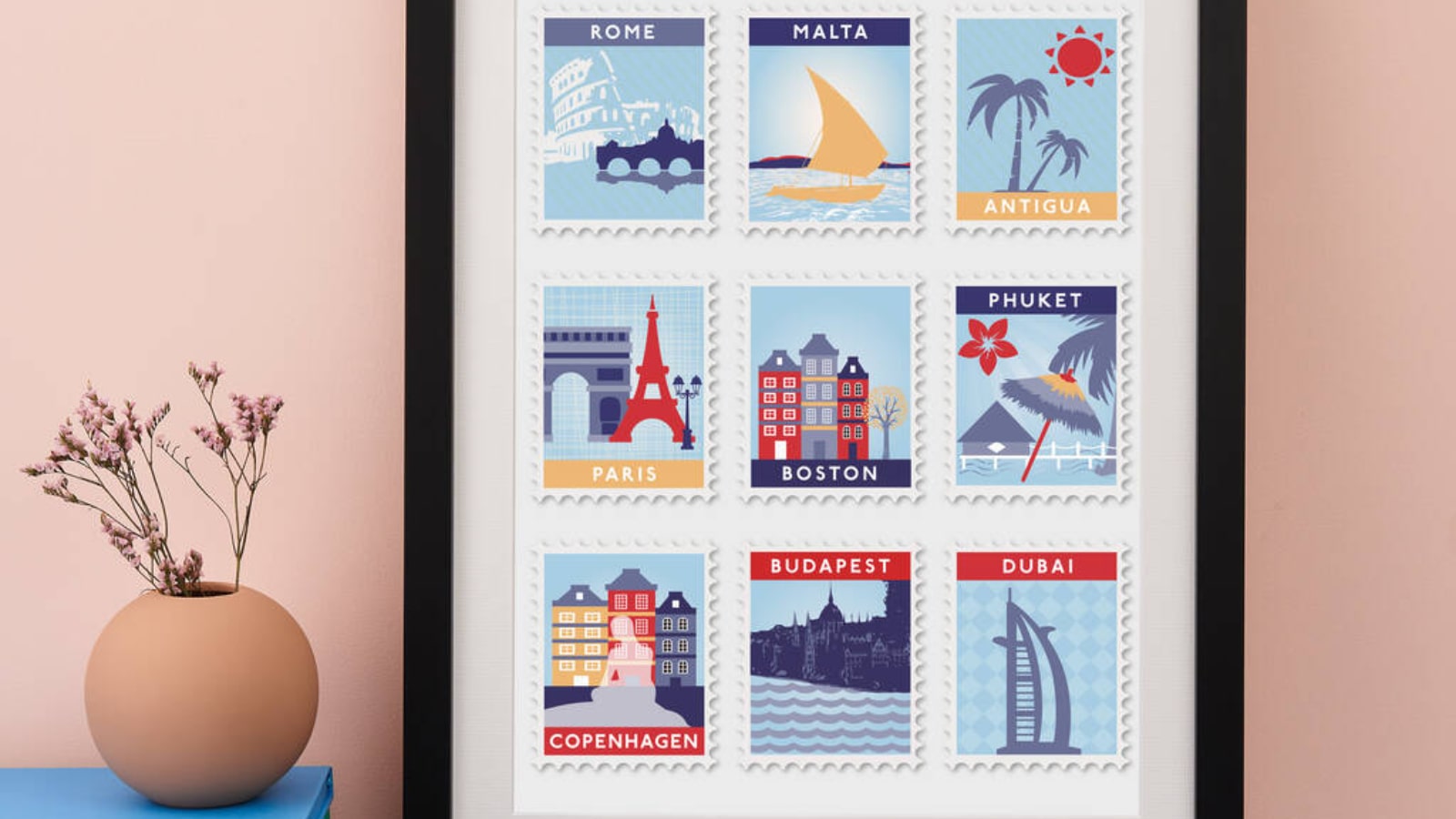 Impression personnalisée de destinations de timbres