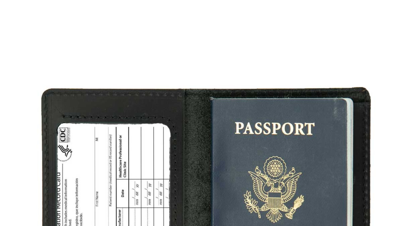 Porte-passeport et Vax en cuir