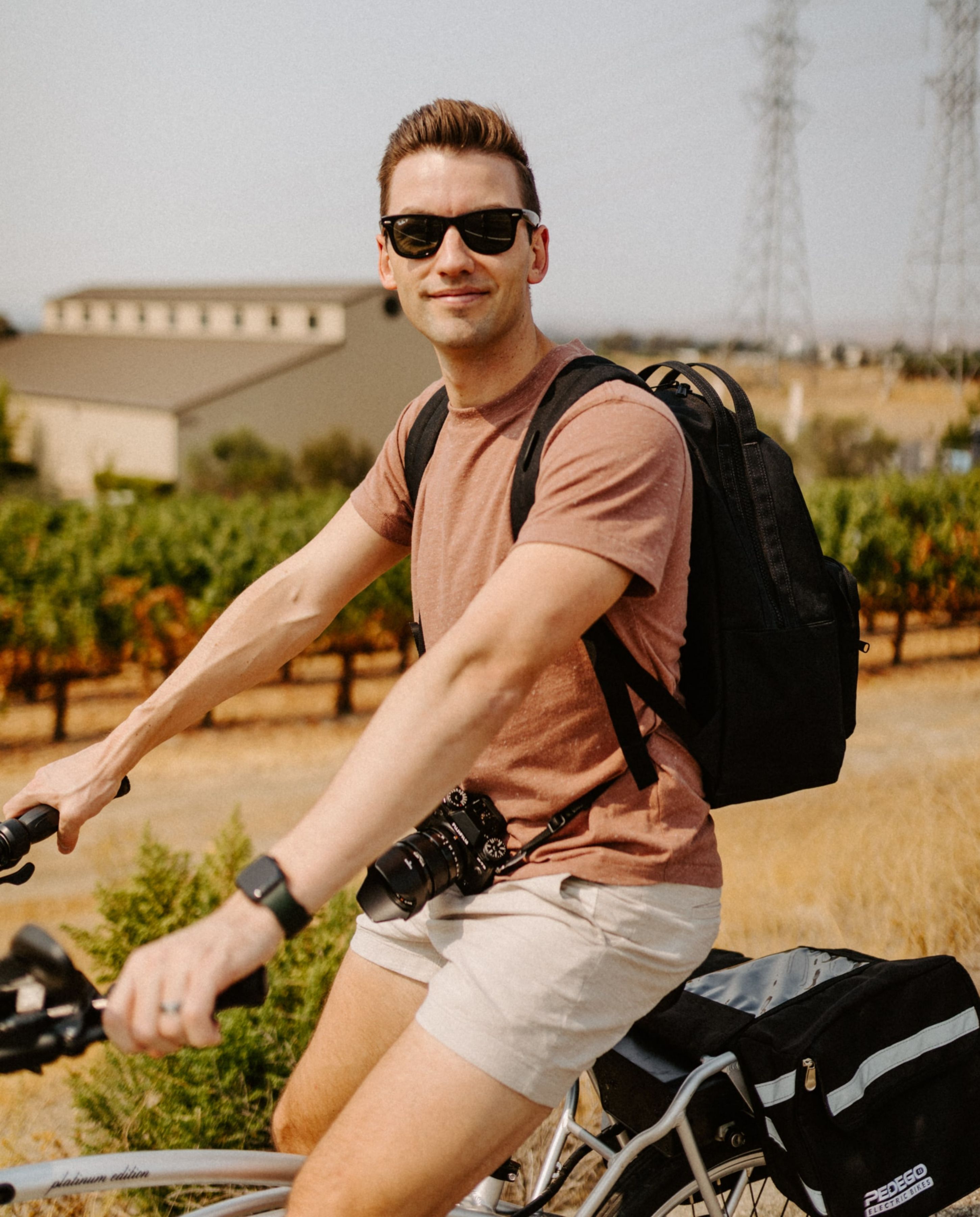 Michael et Matt en vélo