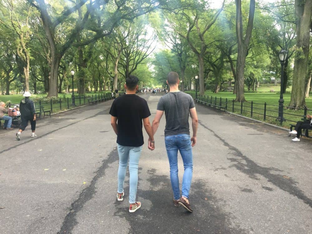 Couple gay à Central Park New York