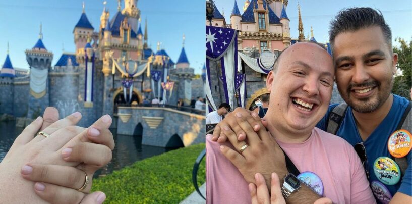 Cet adorable couple gay s’est surpris avec des propositions à Disneyland