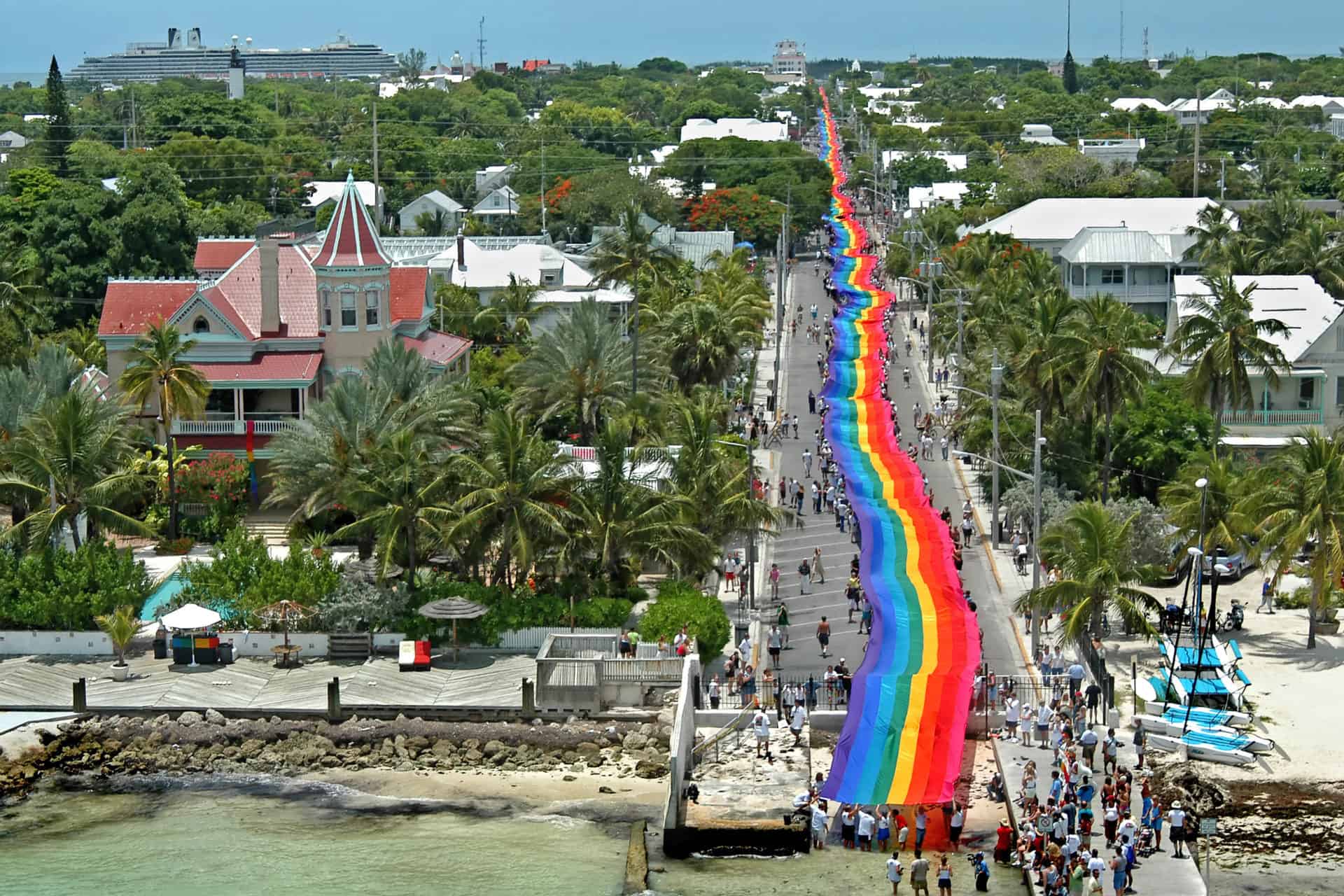 Drapeau arc-en-ciel de la fierté de Key West
