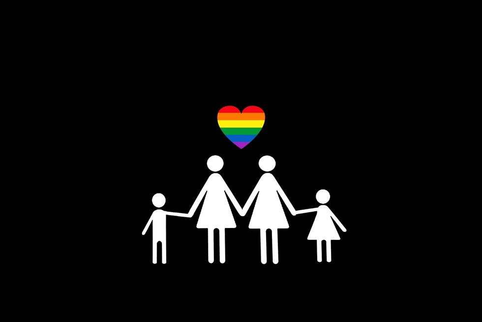 caricature de famille asexuée