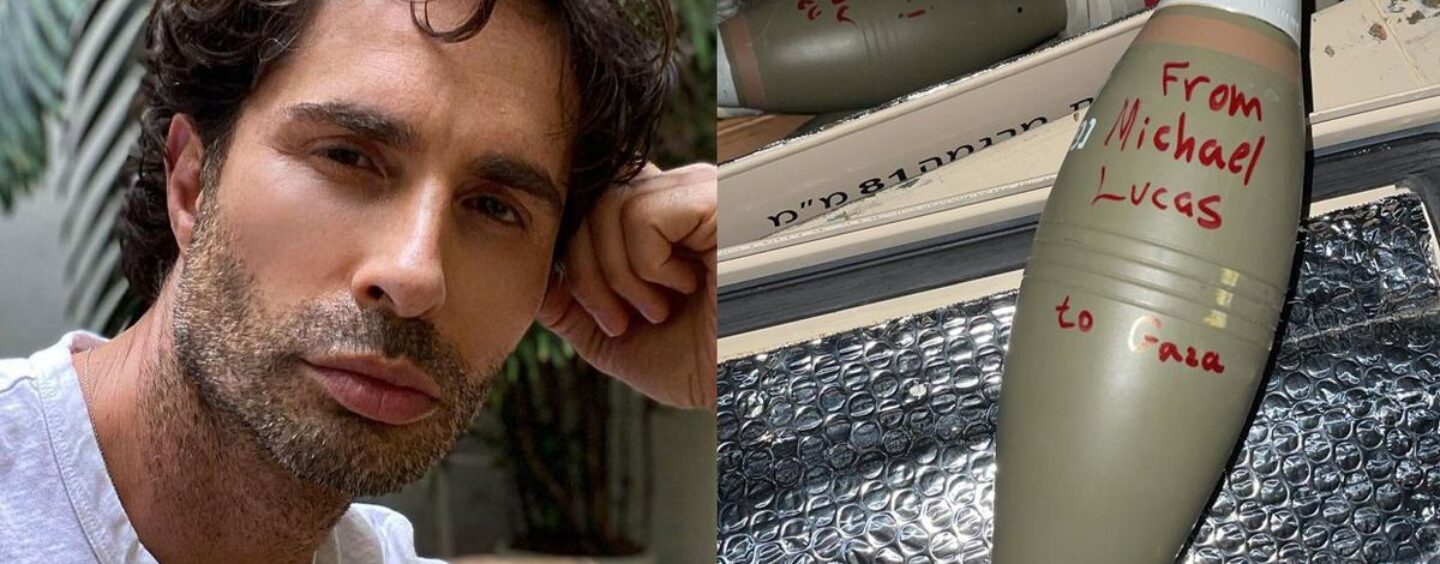 La star du divertissement pour adultes Michael Lucas avait son nom écrit sur une bombe de Tsahal, suscitant une controverse