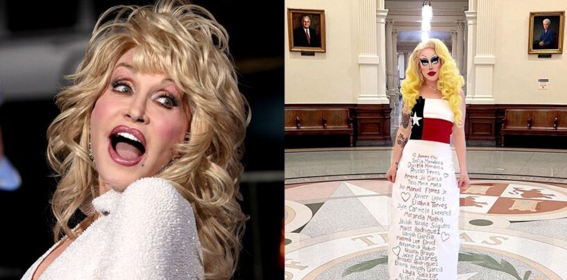 Dolly Parton a offert une guitare ornée de bijoux à la drag queen du Texas.  Voici pourquoi