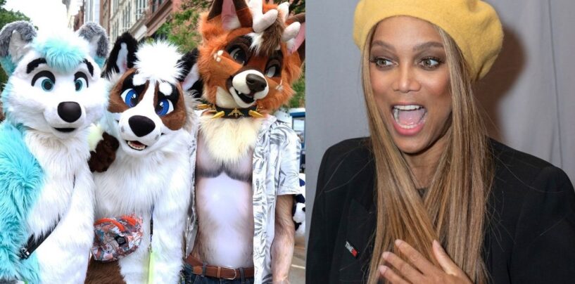 Tyra Banks écrasée entre des furries en train de s’embrasser lors d’un match de la NBA rend tout le monde tellement confus