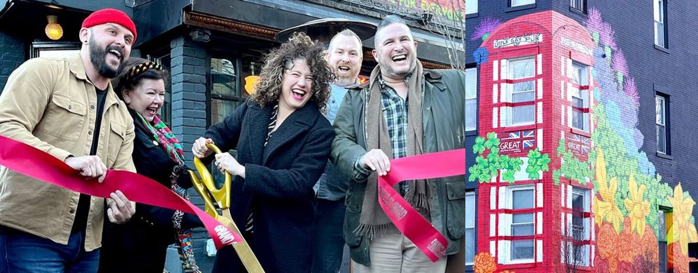 Le populaire Little Gay Pub de DC reçoit une nouvelle fresque murale « GREAT Love » grâce à l’ambassade britannique