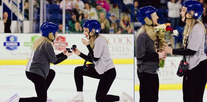Proposition sur glace : deux fans de hockey féminin ont posé la question, et c'est tellement MIGNON
