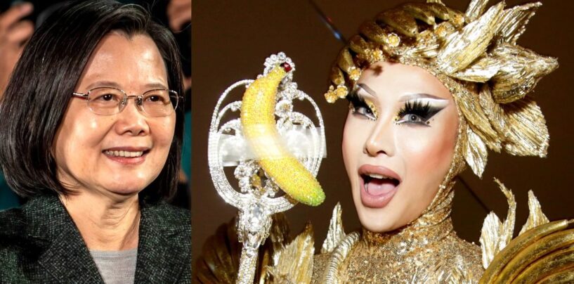 Nymphia Wind, gagnante de « RuPaul's Drag Race », se produit pour le président sortant de Taiwan