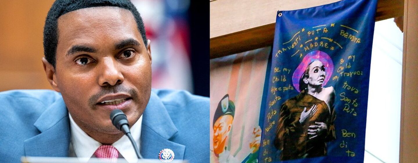 Le représentant américain Ritchie Torres réagit au retrait par ACT UP NY de son drapeau du Trailblazers Park de Fire Island
