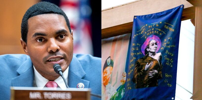 Le représentant américain Ritchie Torres réagit au retrait par ACT UP NY de son drapeau du Trailblazers Park de Fire Island