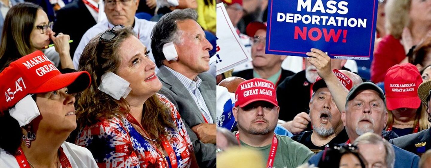 Des pancartes « déportation massive » ont été brandies au RNC après que la femme de JD Vance a parlé de sa famille d'immigrés
