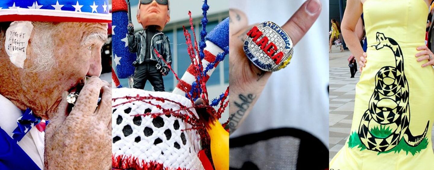 Mais qu'est-ce que portent ces supporters du DJT au RNC ?!