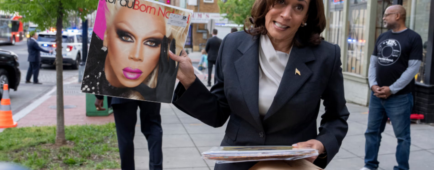 La collection de disques de Kamala Harris selon Internet nous fait rire
