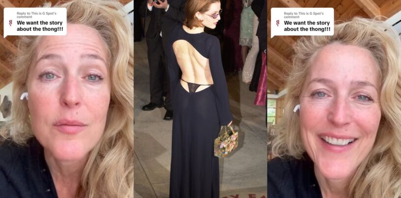 Gillian Anderson révèle le faux pas vestimentaire risqué qui a conduit à son tristement célèbre moment de queue de baleine