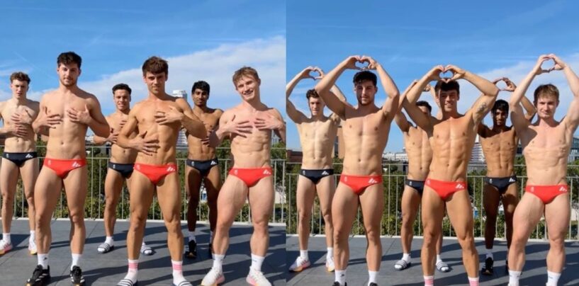 Tom Daley et les plongeurs de l'équipe britannique célèbrent la fin des Jeux olympiques avec une danse virale, en Speedo