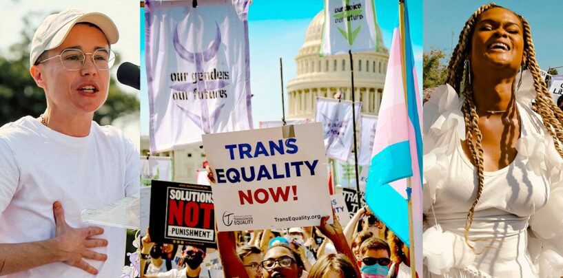 50 images de la Marche pour la libération des genres qui disent « F you » au Projet 2025