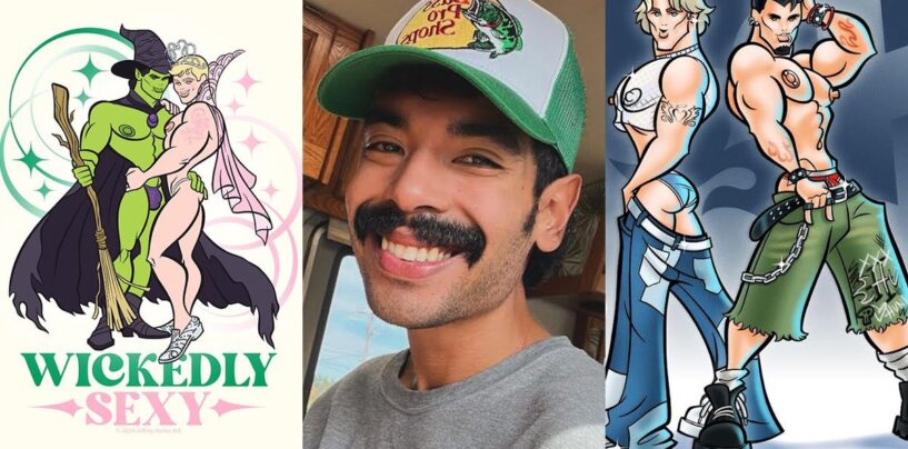 Des gribouillages aux icônes glissées, cet artiste queer illustre son chemin dans nos cœurs