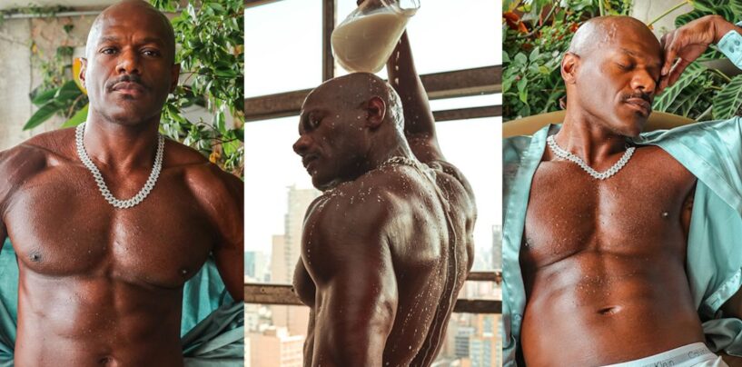 La star adulte Rhyheim Shabazz se déshabille et se mouille lors d'une séance photo d'anniversaire torride (exclusif)