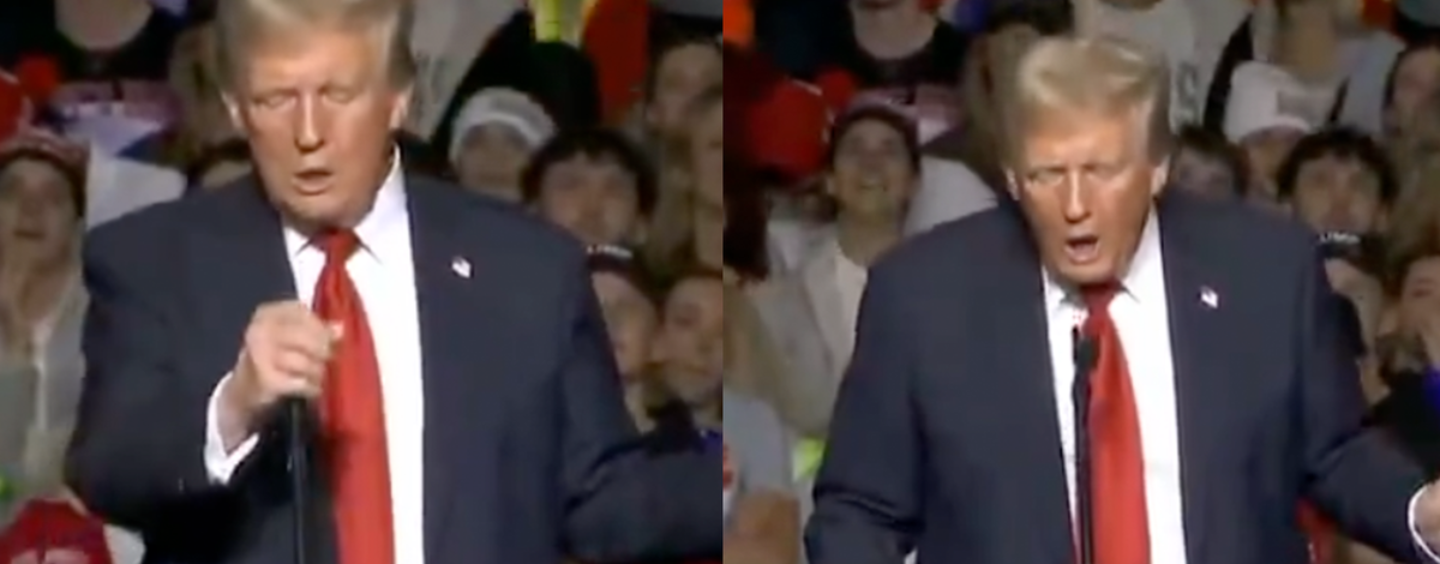 30 réactions hilarantes à Trump simulant BIZARLEMENT du sexe oral dans son micro