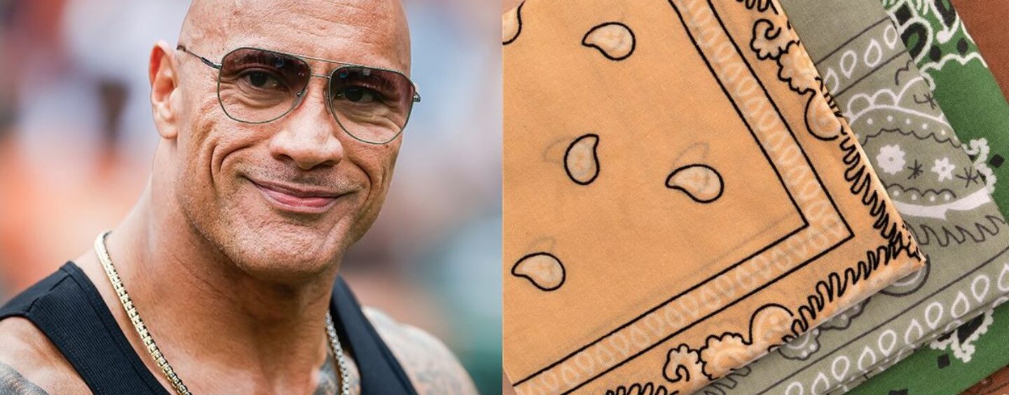 Vous n'en croirez pas la signification du mouchoir beige de The Rock dans la couverture de « GQ »