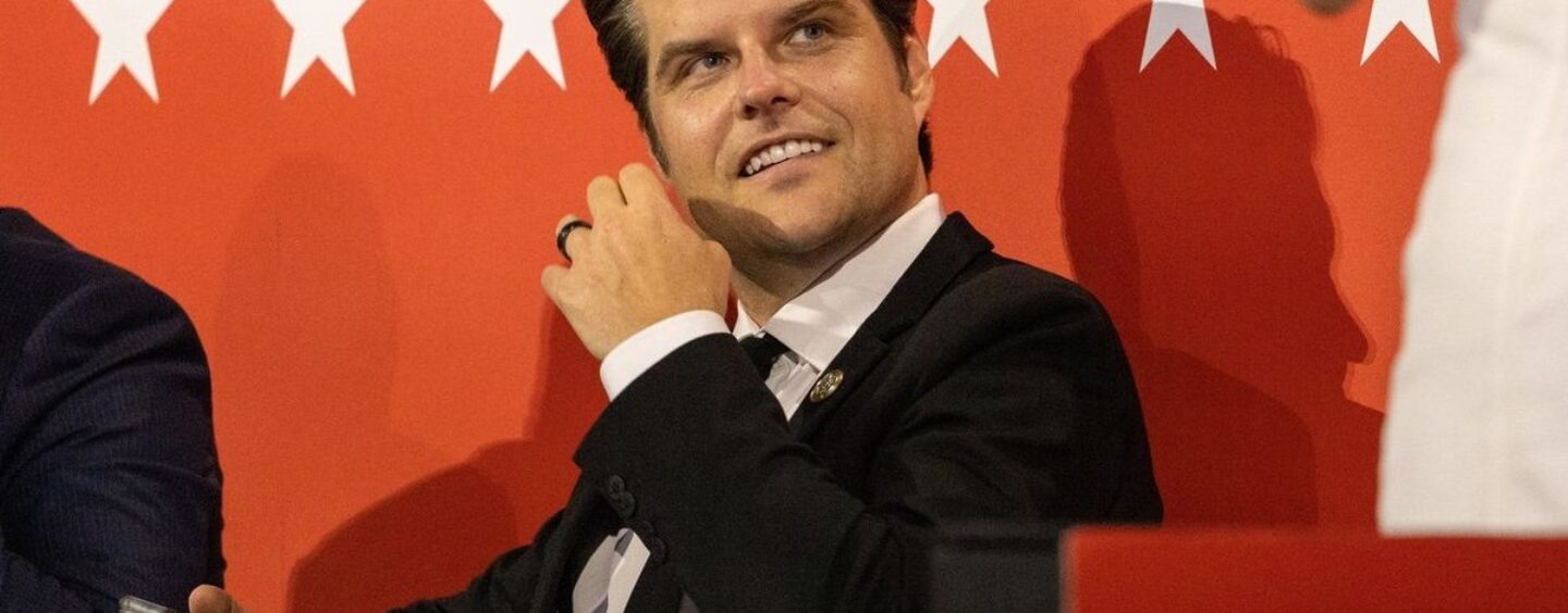 Matt Gaetz le rend officiel : il est disponible contre de l'argent