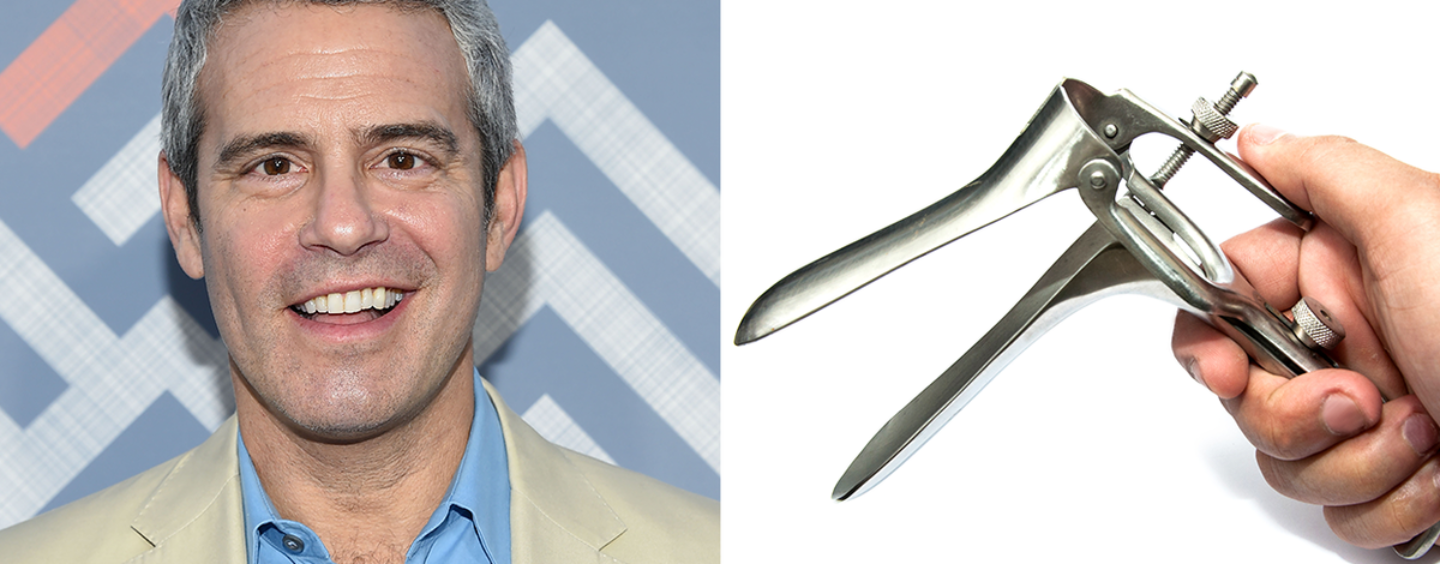 L'animateur de Gay Bravo, Andy Cohen, apprend ce qu'est un spéculum et nous hurlons
