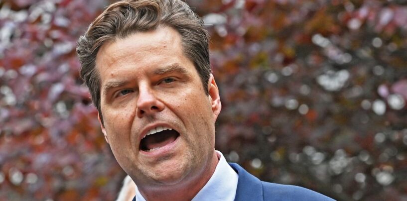 Matt Gaetz s'est rétrogradé de membre du Congrès à animateur de presse de troisième ordre et nous ricanons