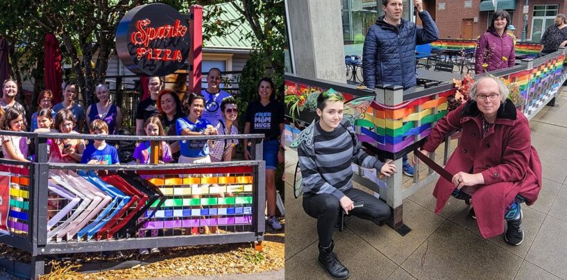 Le « mur de la fierté » d'une petite ville a été vandalisé et démoli. Ils l'ont reconstruit encore mieux