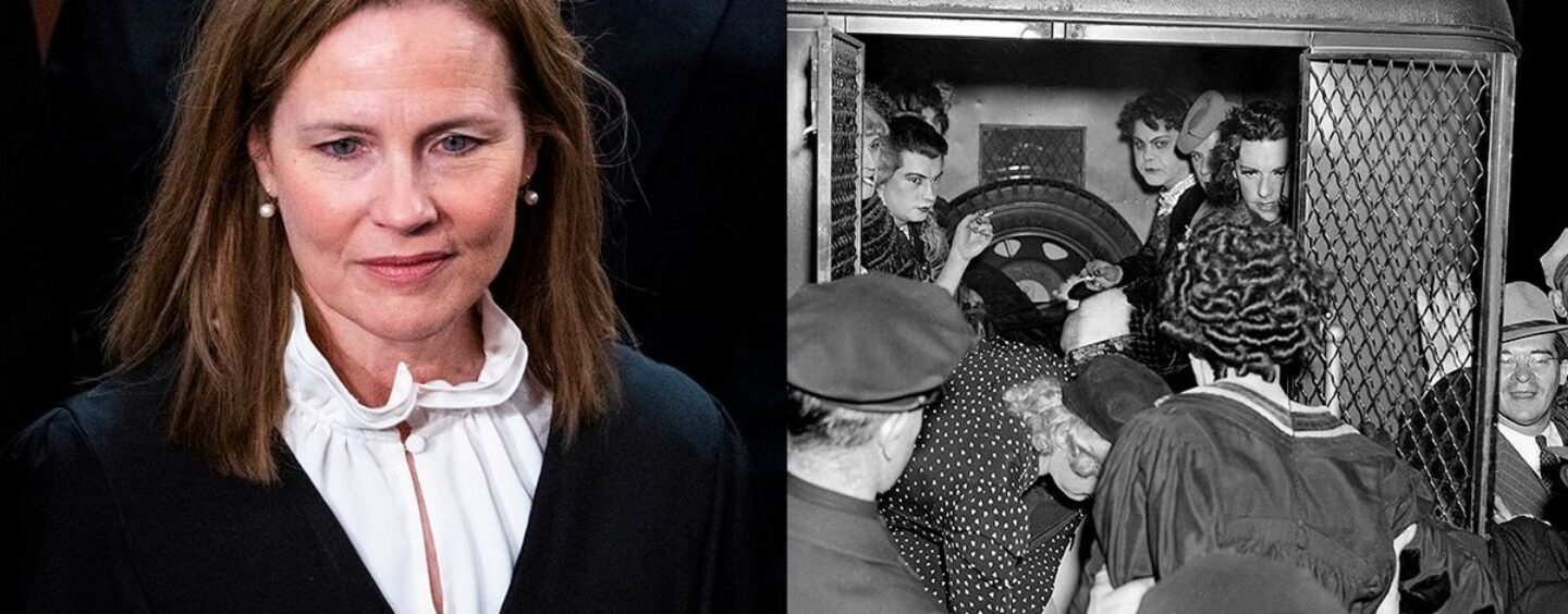 Amy Coney Barrett surprise par l'histoire des lois sur le travestissement ciblant les personnes trans