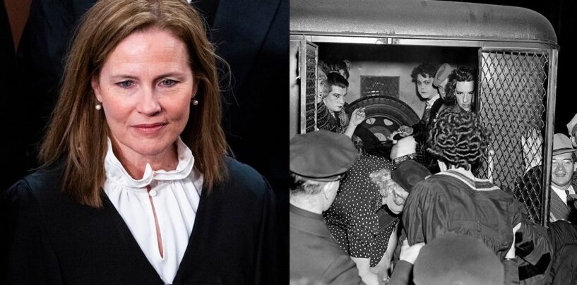 Amy Coney Barrett surprise par l'histoire des lois sur le travestissement ciblant les personnes trans
