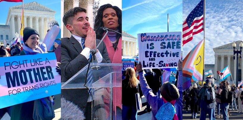 En photos : Manifestation États-Unis contre Skrmetti devant la Cour suprême en soutien aux jeunes transgenres (exclusif)