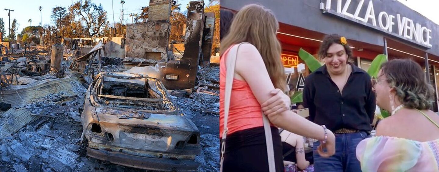 La pizzeria derrière la « Trans Pizza Party » mensuelle brûle dans les incendies de forêt à Los Angeles