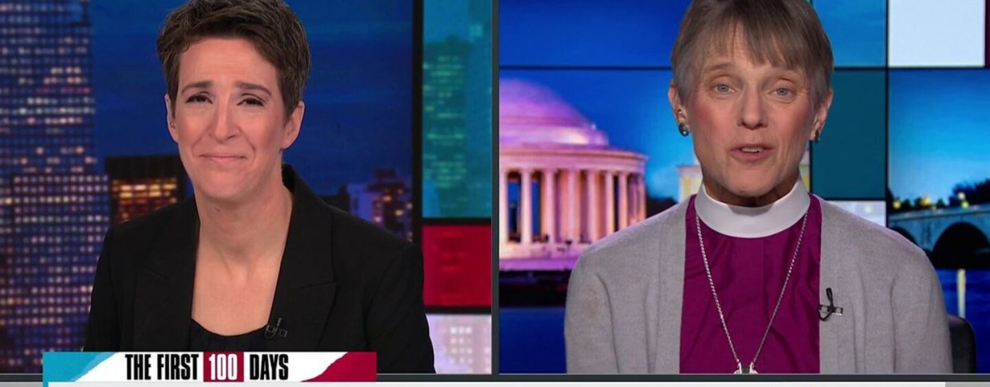 Regardez Mgr Budde dire à Rachel Maddow qu'elle a reçu le sermon de «Meth Wishes» sur Trump «Mercy»