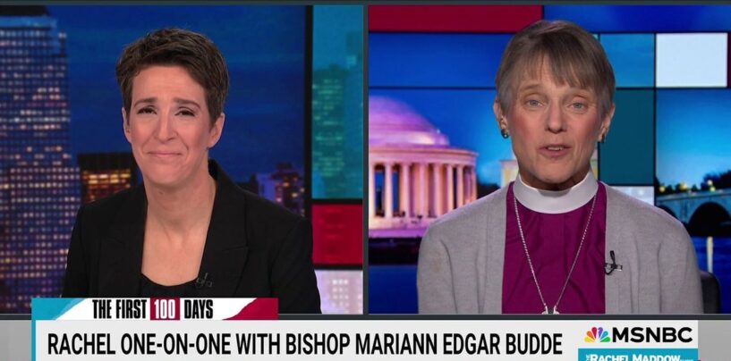 Regardez Mgr Budde dire à Rachel Maddow qu'elle a reçu le sermon de «Meth Wishes» sur Trump «Mercy»