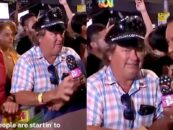 Un homme hétéro portant un chapeau à paillettes devient viral pour soutenir son ami gay chez Mardi Gras