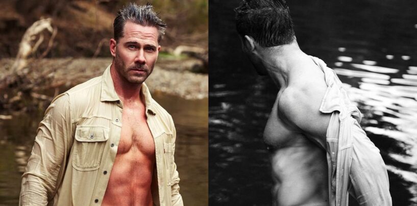 Luke MacFarlane se déshabille et montre son corps mouillé sexy dans le photoshoot 'Out Magazine'