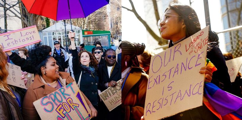 25 Photos de résistance des lesbiennes unissent protester à New York que les nouvelles traditionnelles ne vous montrent pas
