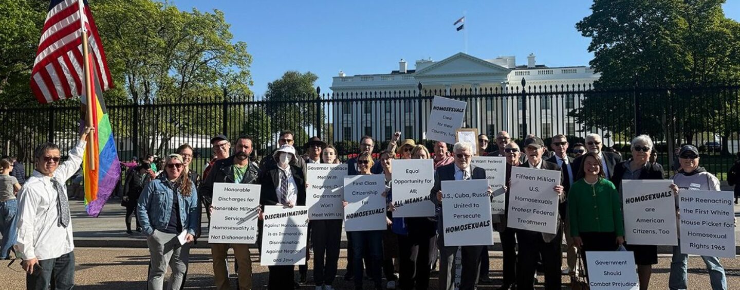 LGBTQ + DÉMERSERS RENAGNÉS RECORTEMENT DE LA Maison Blanche historique