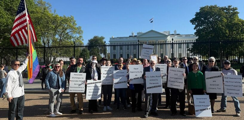 LGBTQ + DÉMERSERS RENAGNÉS RECORTEMENT DE LA Maison Blanche historique