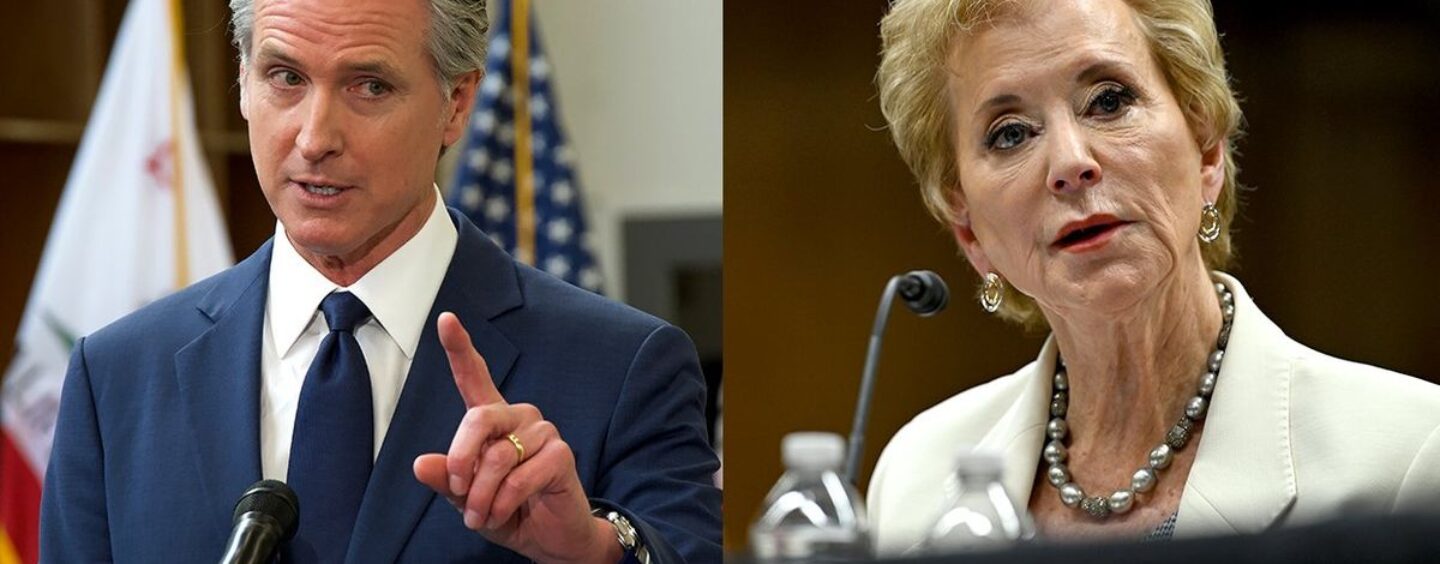 Le bureau de Gavin Newsom dit que les «fausses» menaces de Linda McMahon sur les enfants trans dans le sport «ont divorcé de la réalité»