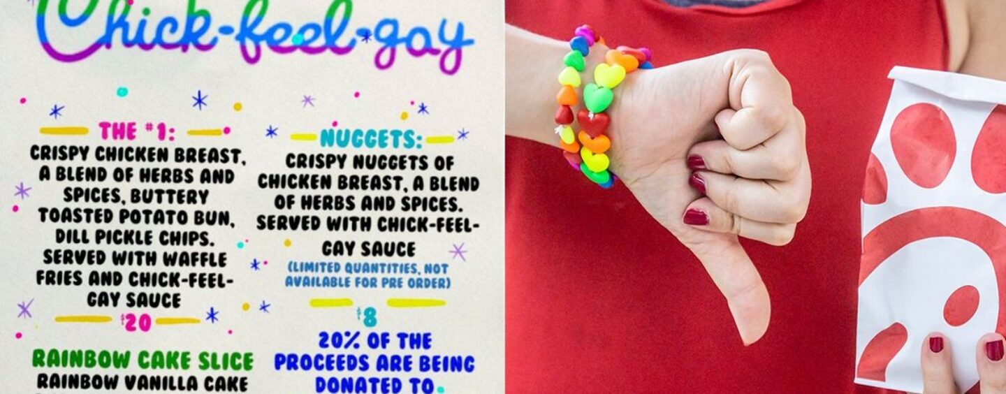 Chicago Restaurant Parodies Chick-fil-A avec Sandwich du mois de la fierté 'Chick-Feel-Gay'