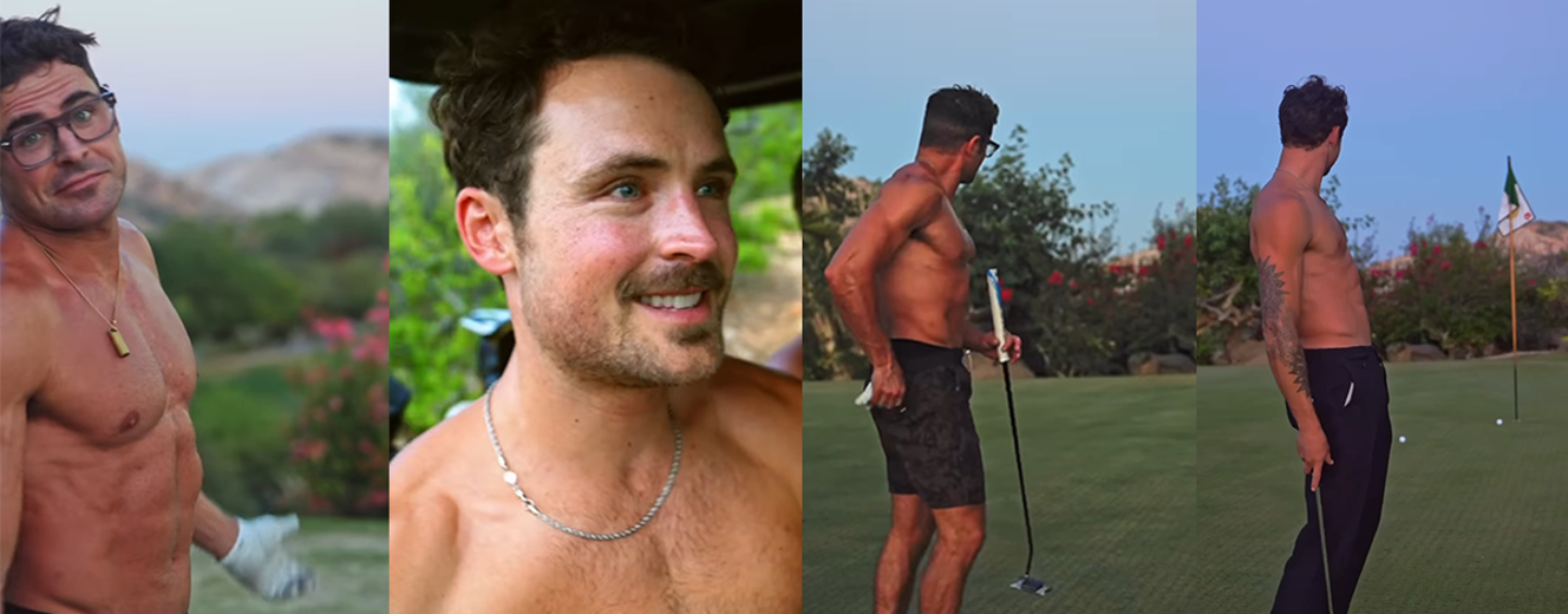 Zac et Dylan Efron continuent de conduire les gays sauvages, maintenant avec une ronde torride de golf torse nu
