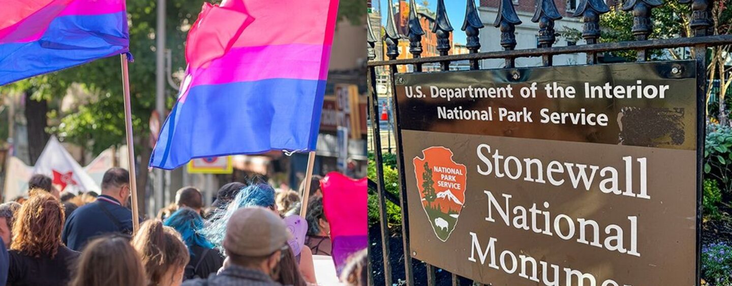Après les gens trans, Trump efface maintenant les gens bisexuels du monument national de Stonewall
