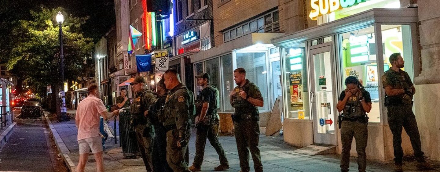 L'homme scandalisé par Trump Takeover Hurls Subway Sandwich à l'officier fédéral dans le quartier DC adapté aux LGBTQ