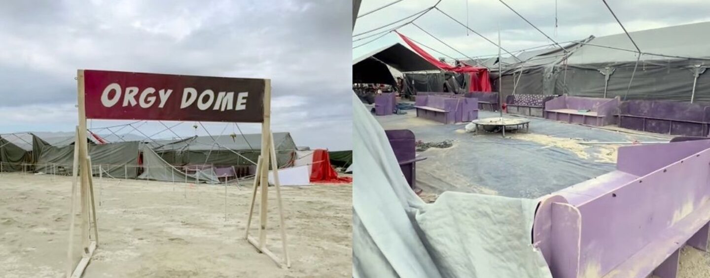 Le dôme d'orgie emblématique de l'homme en feu a été abattu par la tempête de poussière