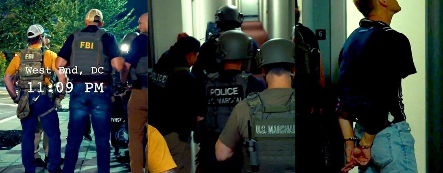 La vidéo de propagande de la Maison Blanche montre l'équipe Swat Swarming DC Home of DOJ Employee chargé d'avoir lancé Sandwich