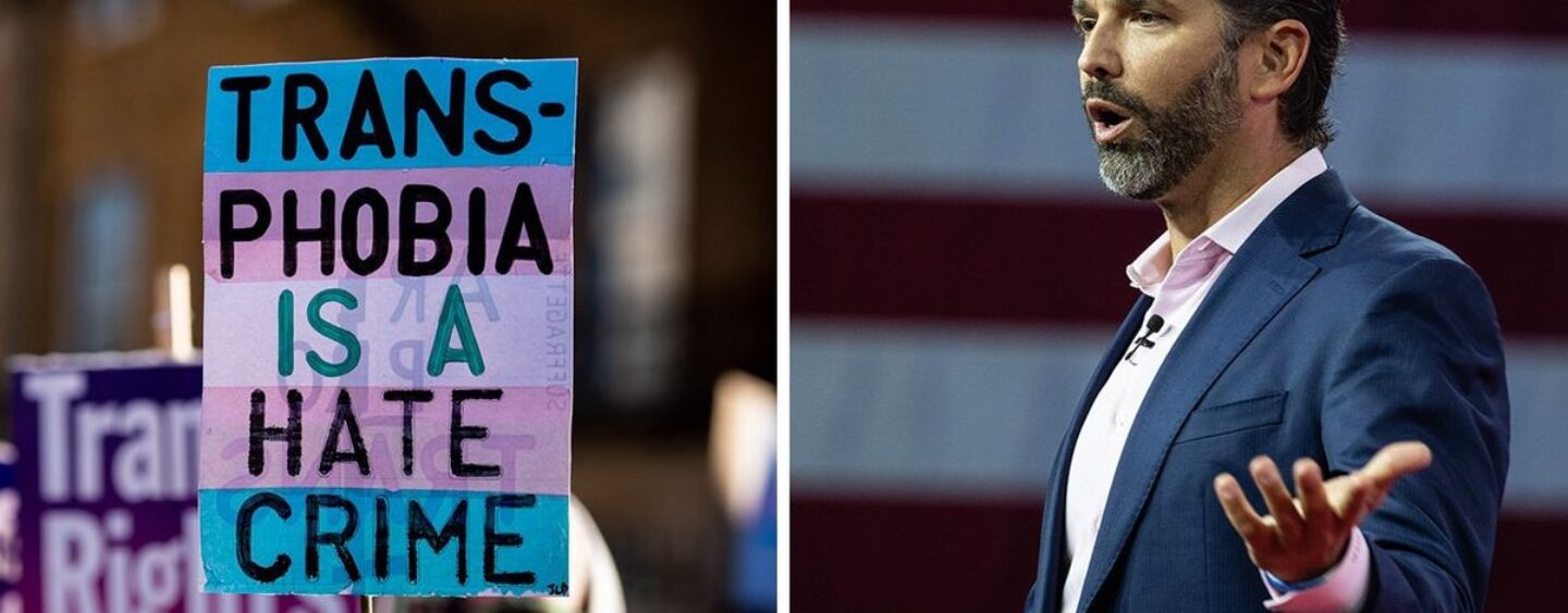 Après la mort de Charlie Kirk, Trump Jr. prétend à tort les personnes trans plus dangereuses qu'Al-Qaïda