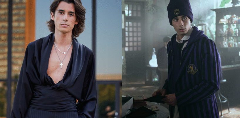 La star de « mercredi » Georgie Farmer vient de laisser tomber des photos et des gays sexy torse nu se transforment en pierre